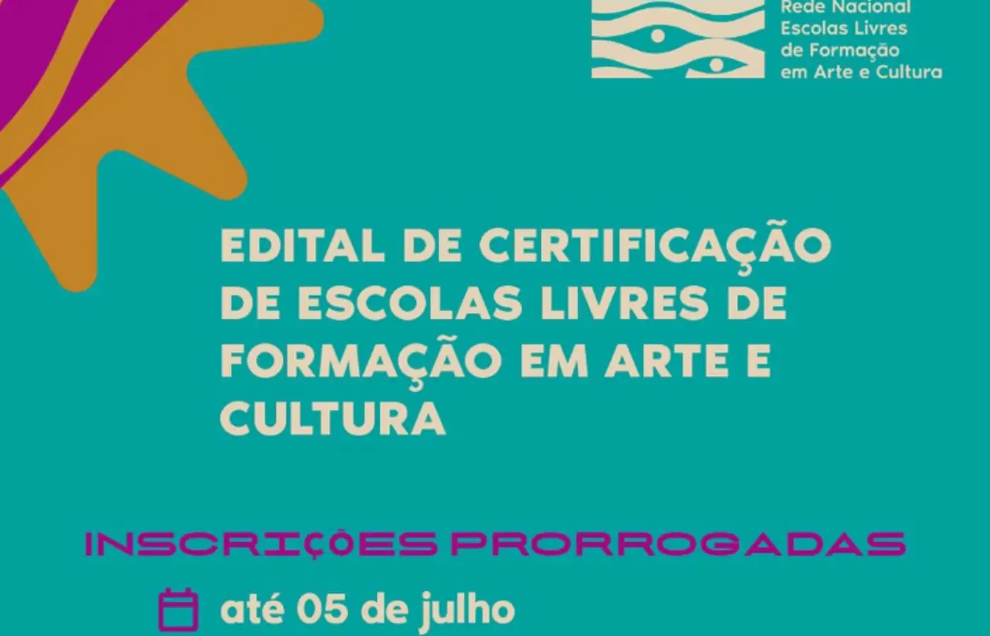 Inscrições para certificação de Escolas Livres de Formação em Arte e Cultura seguem abertas até 5 de julho