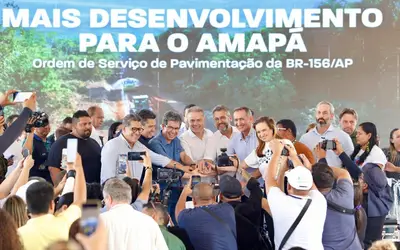 Foram assinadas duas ordens de serviço para a pavimentação de aproximadamente 116 quilômetros de trechos Norte e Sul da BR-156; Foto: Márcio Pinheiro/MIDR