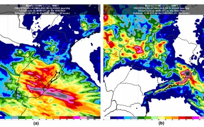 Sudeste e SuI devem ter temporais e ventos fortes  Imagem: Reprodução/Inmet