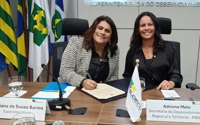 A secretária Nacional de Políticas de Desenvolvimento Regional e Territorial, Adriana Melo, representa o ministro do MIDR, Waldez Góes. (Foto: Ascom/Sudeco)