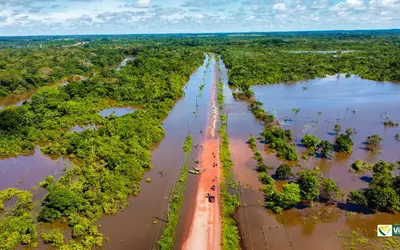 Localidades de Viseu (PA) sofrem com elevação dos níveis de água nos principais rios do município, o Piriá e o Gurupí. Foto: Divulgação/Facebook da Prefeitura de Viseu (PA)