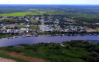 Vista aérea do município de Amaturá (AM). Foto: Amazonastur/Divulgação
