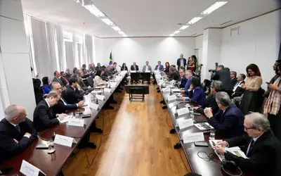 Primeira reunião do Comitê Interministerial de Negociação e Contramedidas Econômicas e Comerciais.Foto: Cadu Gomes/VPR