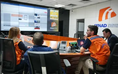 Alerta foi enviado e monitorado do Centro Nacional de Gerenciamento de Riscos e Desastres (Cenad). Foto: Yasmin Fonseca/MIDR Alerta foi enviado e monitorado do Centro Nacional de Gerenciamento de Riscos e Desastres (Cenad). Foto: Yasmin Fonseca/MIDR