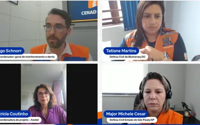 30ª edição do Bate-Papo com a Defesa Civil abordou o sistema Defesa Civil Alerta (Foto: Reprodução)