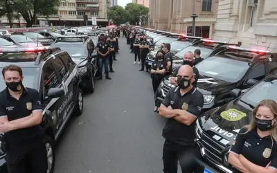 Forças policiais do RS apreenderam 9 mil armas em 2023. Foto: Itamar Aguiar/Palácio Piratini