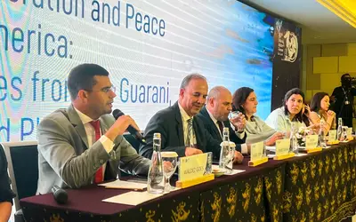 Giuseppe Vieira, no Fórum Mundial da Água: "O Conselho Latino-Americano da Água será um ambiente democrático, de união entre os países do continente, para discutir o recurso hídrico e para que as questões de gestão e tratamento sejam iniciativas de sucesso.".. O evento termina nesta sexta-feira (24) (Fotos: Beatriz Reis/MIDR) Pres