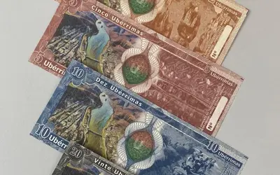 Ubérrima, moeda municipal lançada em Resplendor (MG)  Foto: Divulgação/Prefeitura de Resplendor