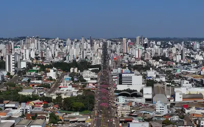 Vista aérea do município de Chapecó. Foto: Prefeitura de Chapecó/Divulgação.